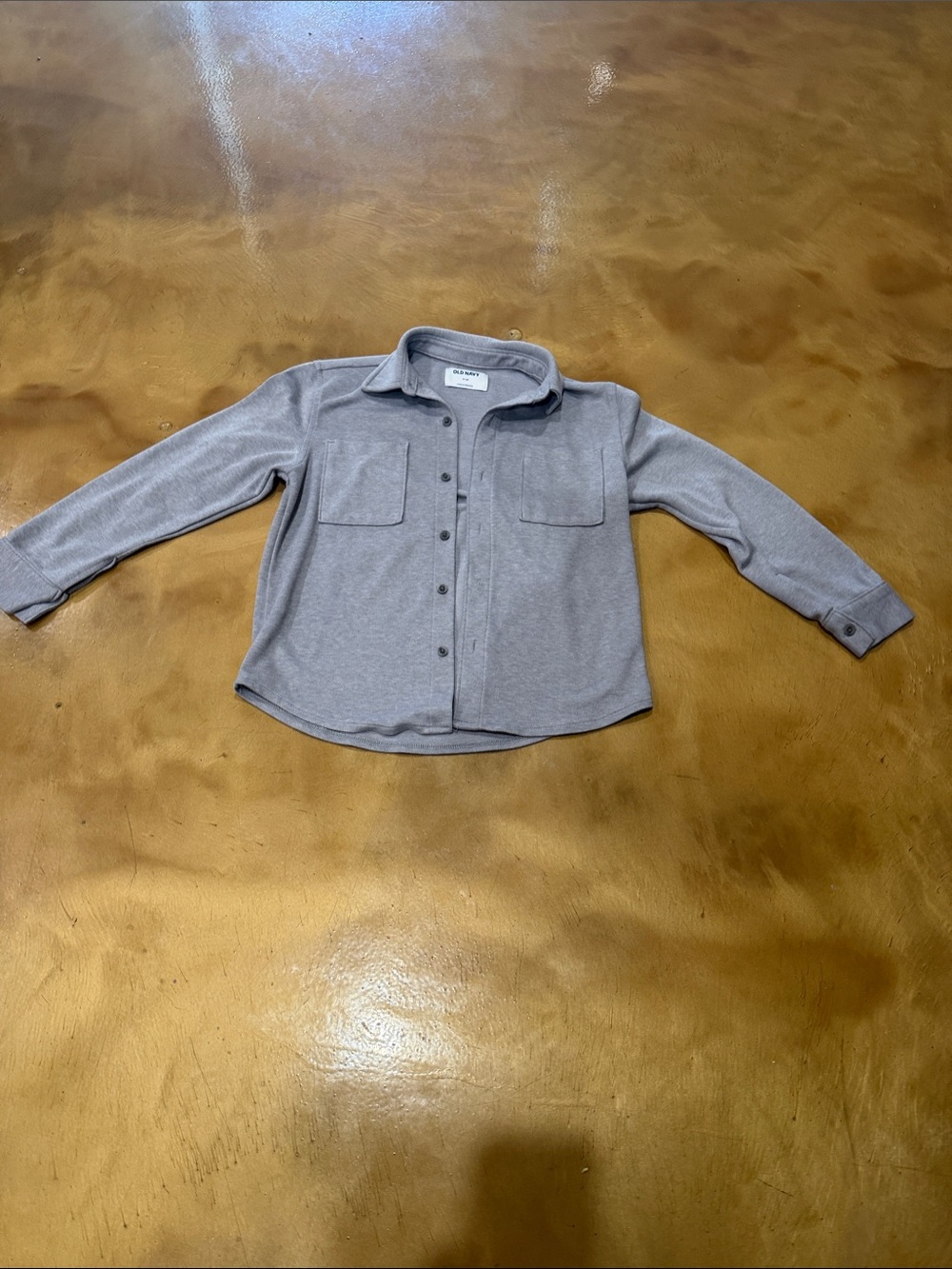 Old Navy Gray Button-Front Shirt Jacket